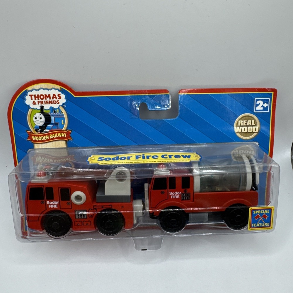 SODOR FIRE CREW Thomas & Friends Wooden Railway Train Tank Engine LC99148 NIB